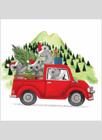 CMRI Charity Christmas Card Pack - Koala Trees - card