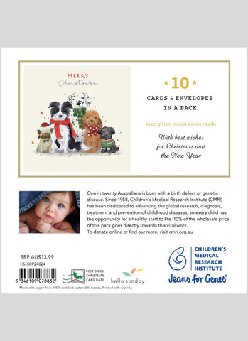 CMRI Charity Christmas Card Pack - Furry Friends - back