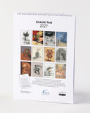 Back cover of SHaun Tan 2027 calendar Paintings and drawings