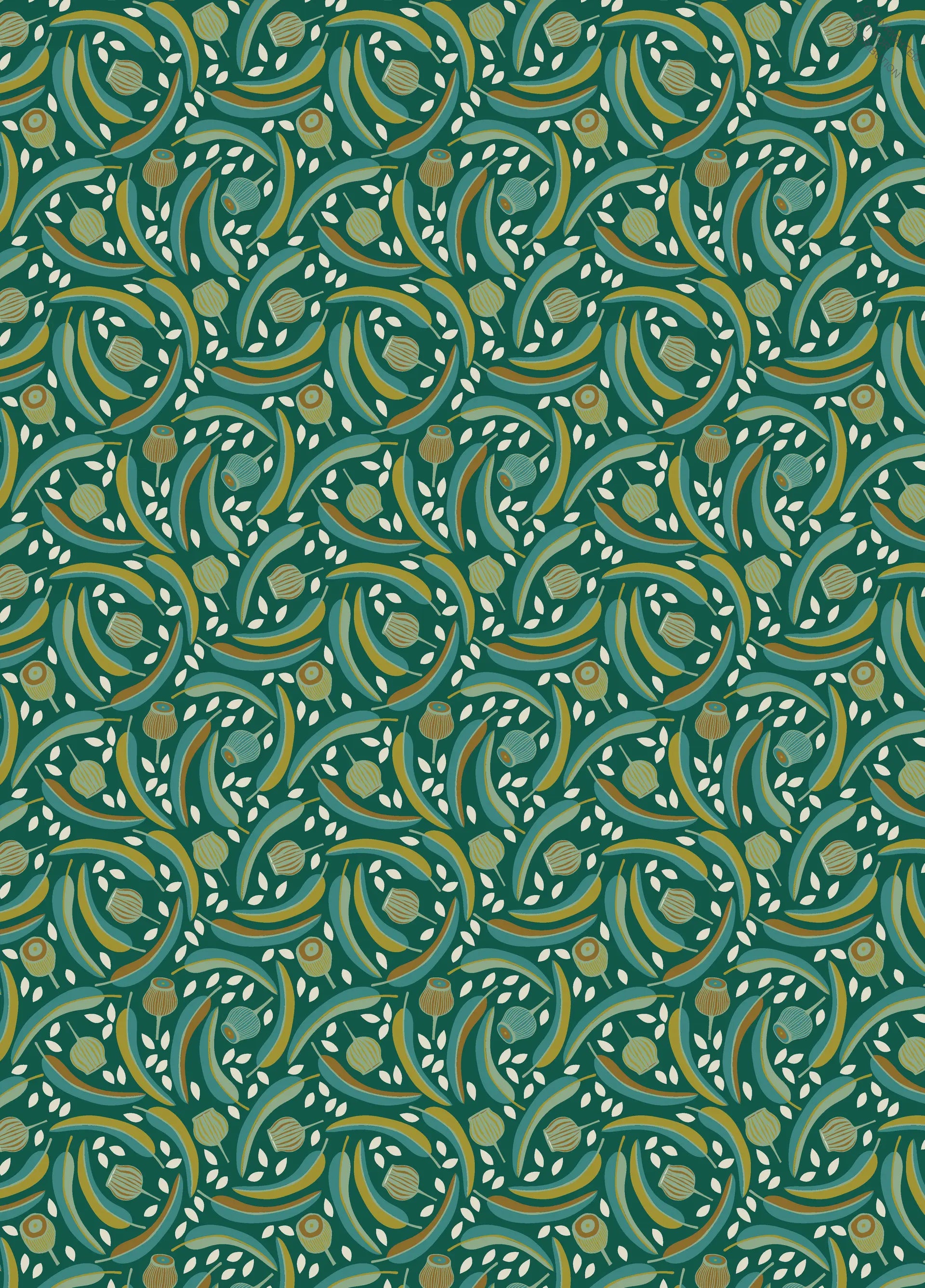 All Wrapped Up - Christmas by Jocelyn Proust - greens and white pattern