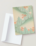 Greeting card with nature design on a white background
