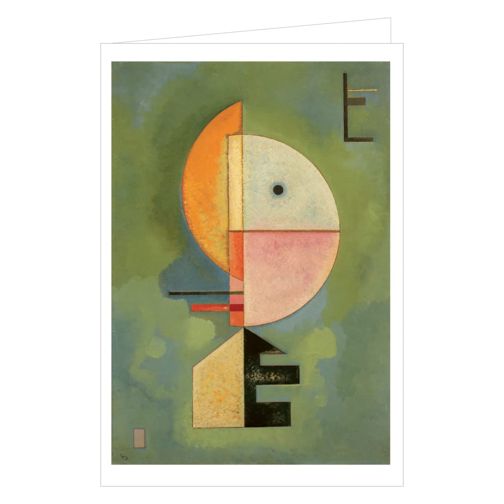 Abstract art piece with geometric shapes on a green background