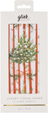 Glick tissue wrapping paper - red and white stripes with a Christmas tree