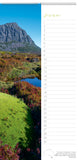 Calendar page with a scenic view of a mountain and lake, featuring the month of June.