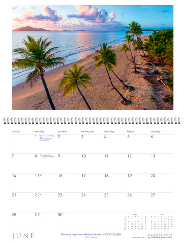 Coastlines Panoscapes Wall Calendar 2026 - month