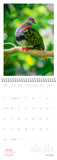 May calendar pages with image of a bird sitting on a branch.