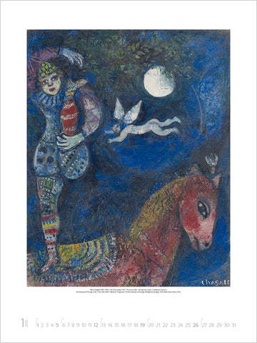 Chagall Large Wall Calendar 2025 - january