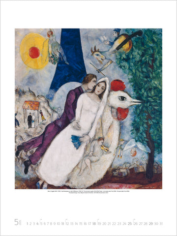 Chagall Large Wall Calendar 2025 - May