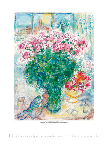 Chagall Large Wall Calendar 2025 - June