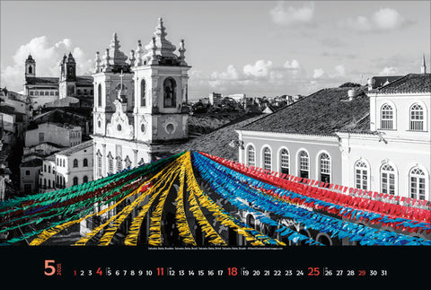 Colours of Life Large Panoramic Wall Calendar 2025 - month