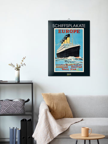 Shipping Posters Large Wall Calendar 2025 - displayed