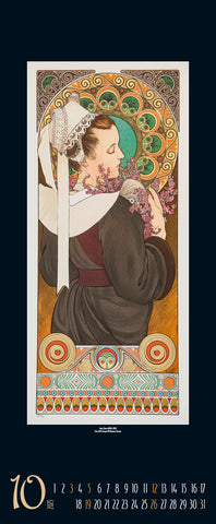 Art Nouveau Large vertical Calendar 2025 - month