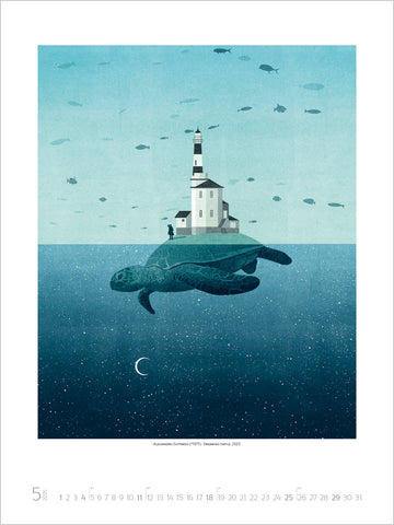 Illusions - Alessandro Gottardo Large Wall Calendar 2025 - month