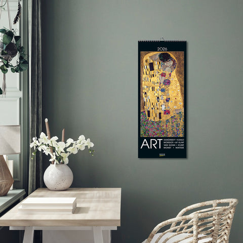 ART Large vertical Calendar 2026 - hanging