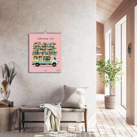 Peter Walters - Literary Art Large Wall Calendar 2026 - displayed