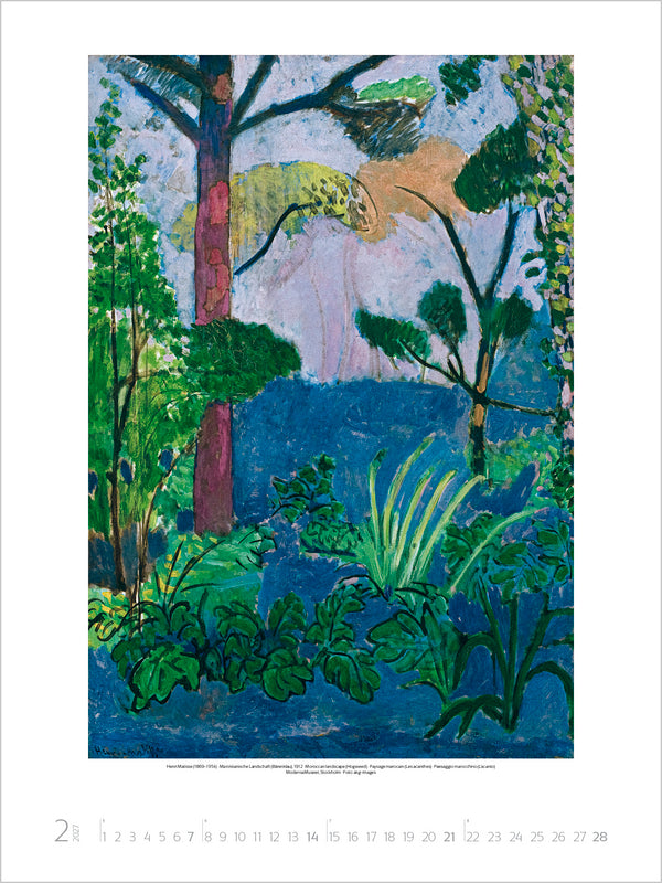 Artistic depiction of a forest scene with trees and foliage.