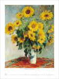 Painting of sunflowers in a vase on a textured surface