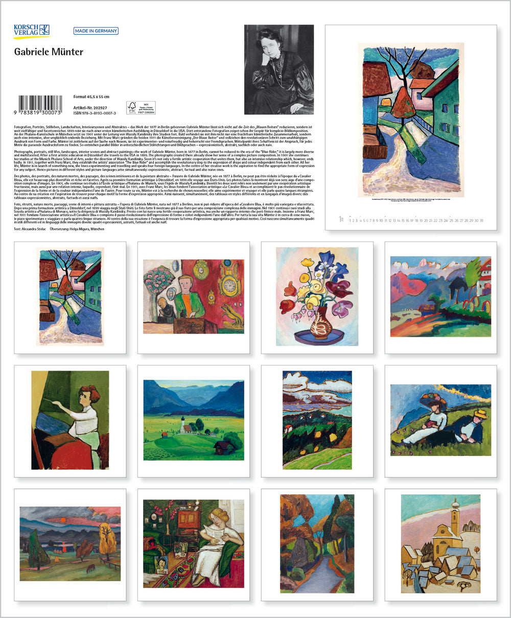 Collection of paintings by Gabriele Munter on a book cover with text and a barcode.