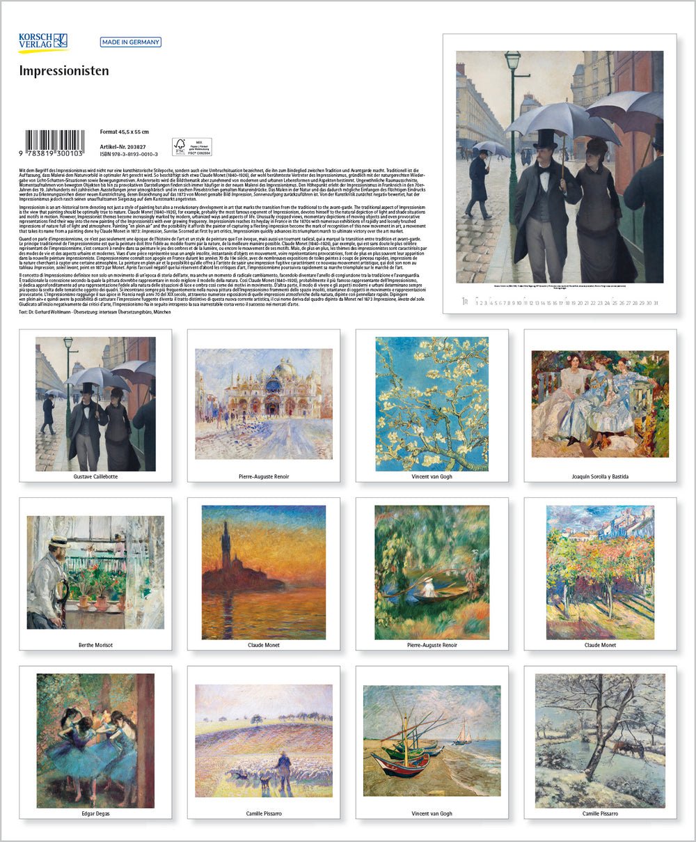 Collection of Impressionist paintings displayed on a book cover with text and images.