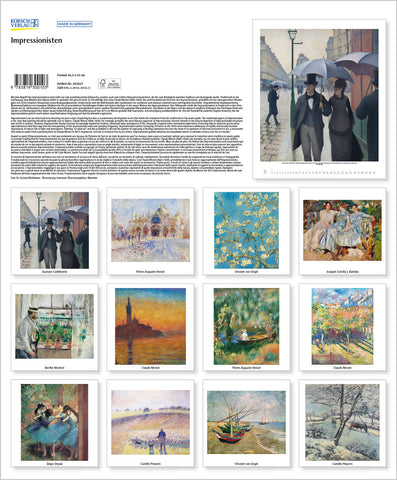 Collection of Impressionist paintings displayed on a book cover with text and images.