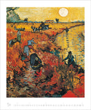 Painting of workers in a field with a large sun in the sky