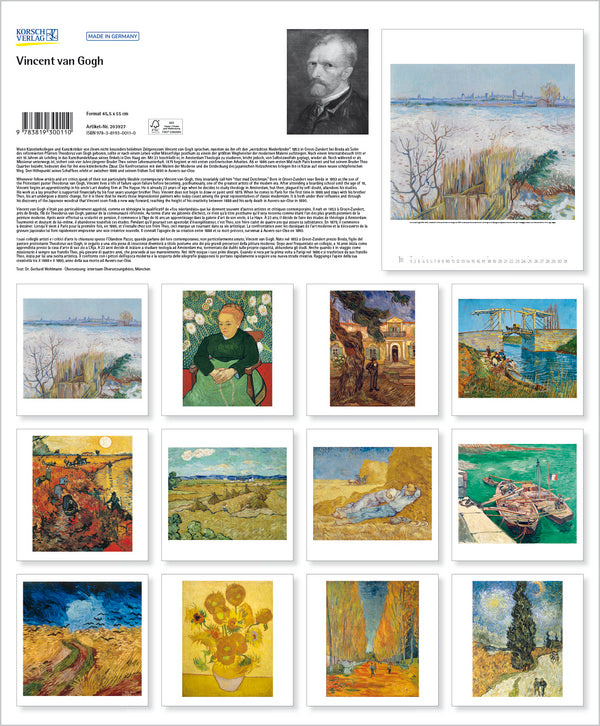 Collection of Van Gogh paintings and portrait on a book cover
