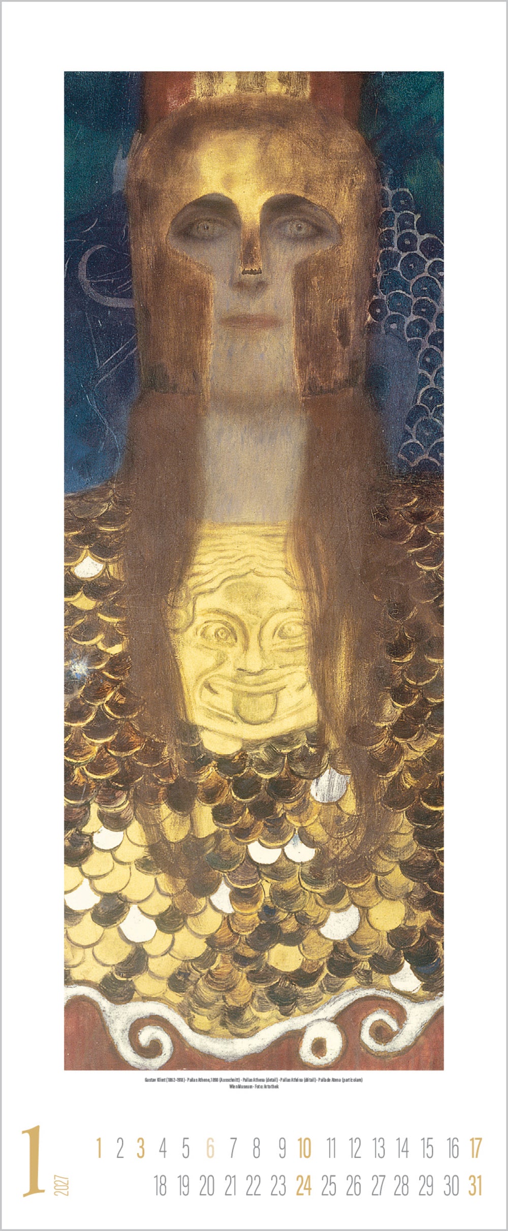 Artistic depiction of a figure with gold and brown tones on a blue background