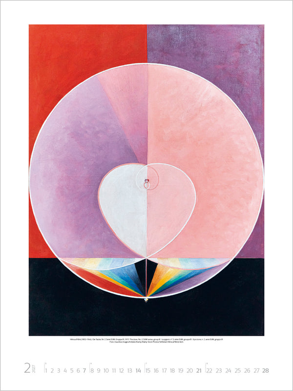Geometric design with overlapping circles on a colorful background