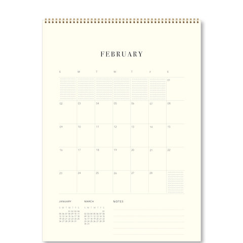 Hutch Cassidy Medium Wall Calendar 2025 - grid