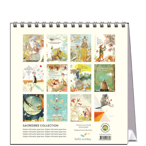 Sacredbee Desk Calendar 2025 - back