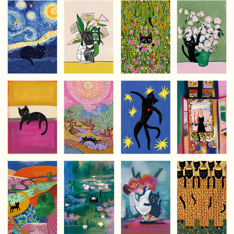 Niaski - Cat Artists Medium Wall Calendar 2026 - images