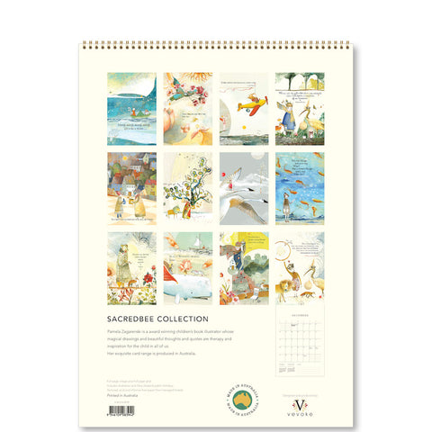 Sacredbee Medium Wall Calendar 2026 - back