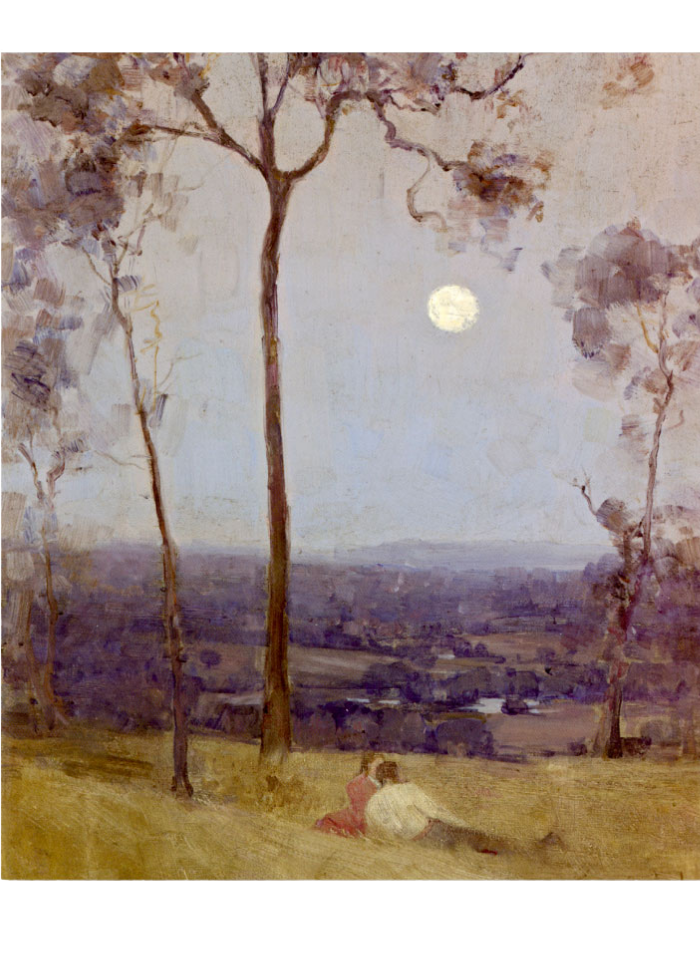 Art Card -  Arthur Streeton's Above Us the Great Grave Sky