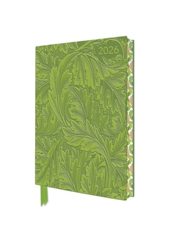 William Morris: Acanthus 2026 Artisan Art Vegan Leather Diary Planner - Page to View