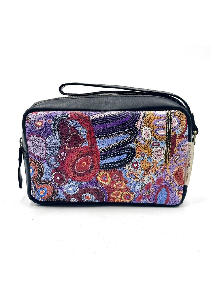 Colourful toiletry bag with indigenous design