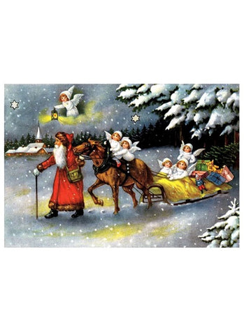 Advent Calendar Poster - Santa and Angels