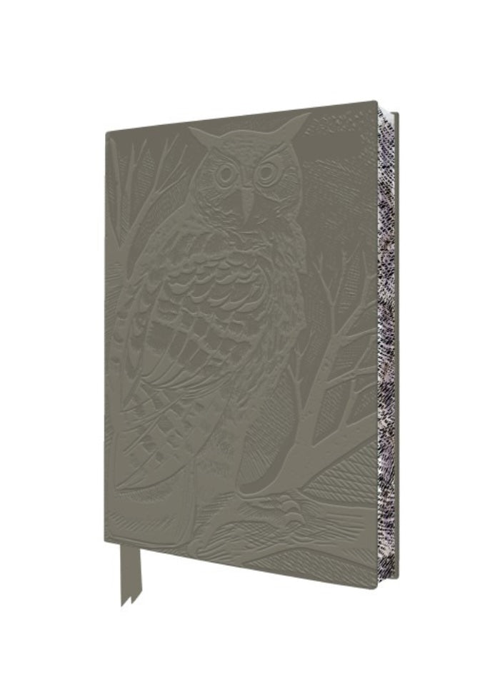 Notebook with owl design on a white background