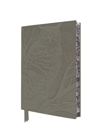 Notebook with owl design on a white background