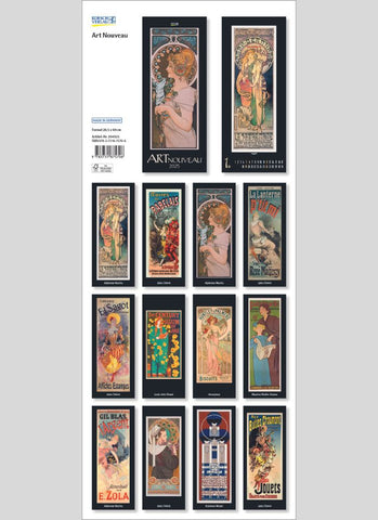 Art Nouveau Large vertical Calendar 2025 - back