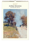 Calendar cover with artwork of a landscape featuring trees and a path, titled '2027 Arthur Streeton Australian Artist'.