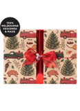 Aussie Xmas Kraft wrapping paper in 5m roll.