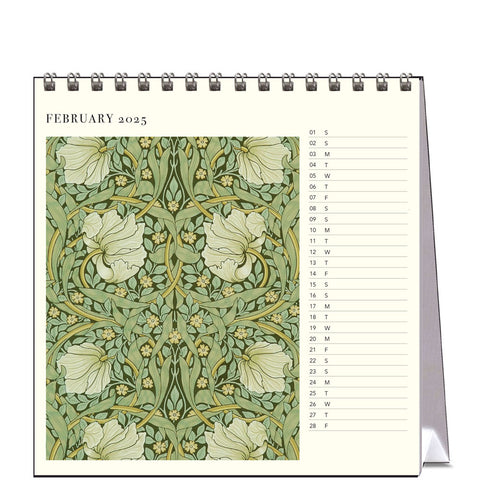 William Morris Desk Calendar 2025 - month