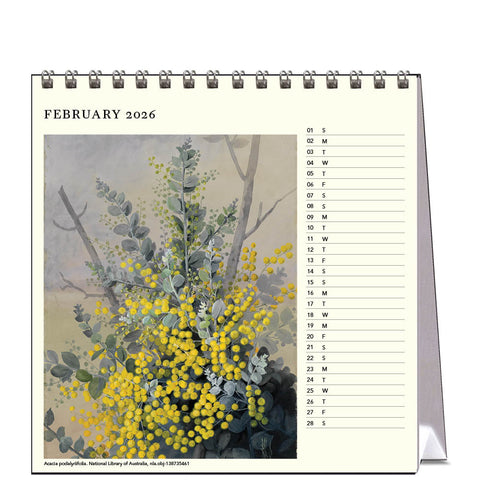 Ellis Rowan - Flowers Desk Calendar 2026 - month