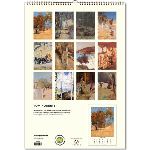 Tom Roberts  Large Calendar 2026 - back