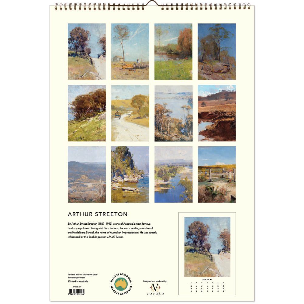 Arthur Streeton Large Wall Calendar 2027