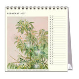 Calendar for February 2027 with floral design on a white background