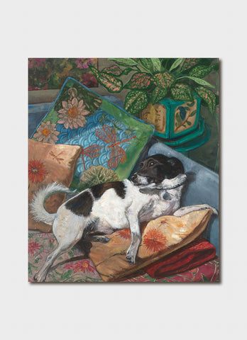 Fiona Adie art card - Portrait of Fizzi (The Good Life) (detail)