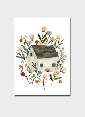 Katie Wilson art card - Floral Cottage