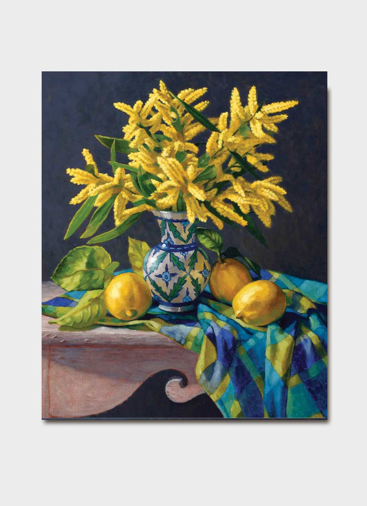 Fiona Craig Art Card - Wattle and Lemons