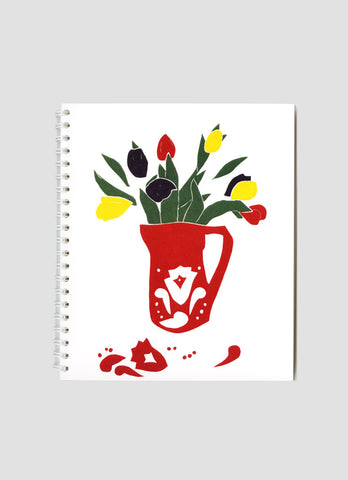 Fleur Rendell Small Notebook - Pitcher of Tulips